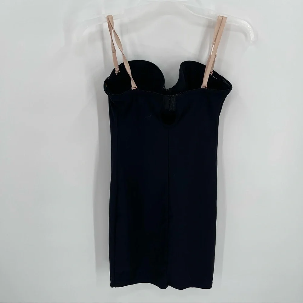 Victoria's Secret Body Shaper slip dress Size 36B Shapewear Black underwire